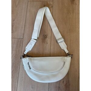 Sondra Roberts New York pebbled faux-leather crescent crossbody sling bag NWOT